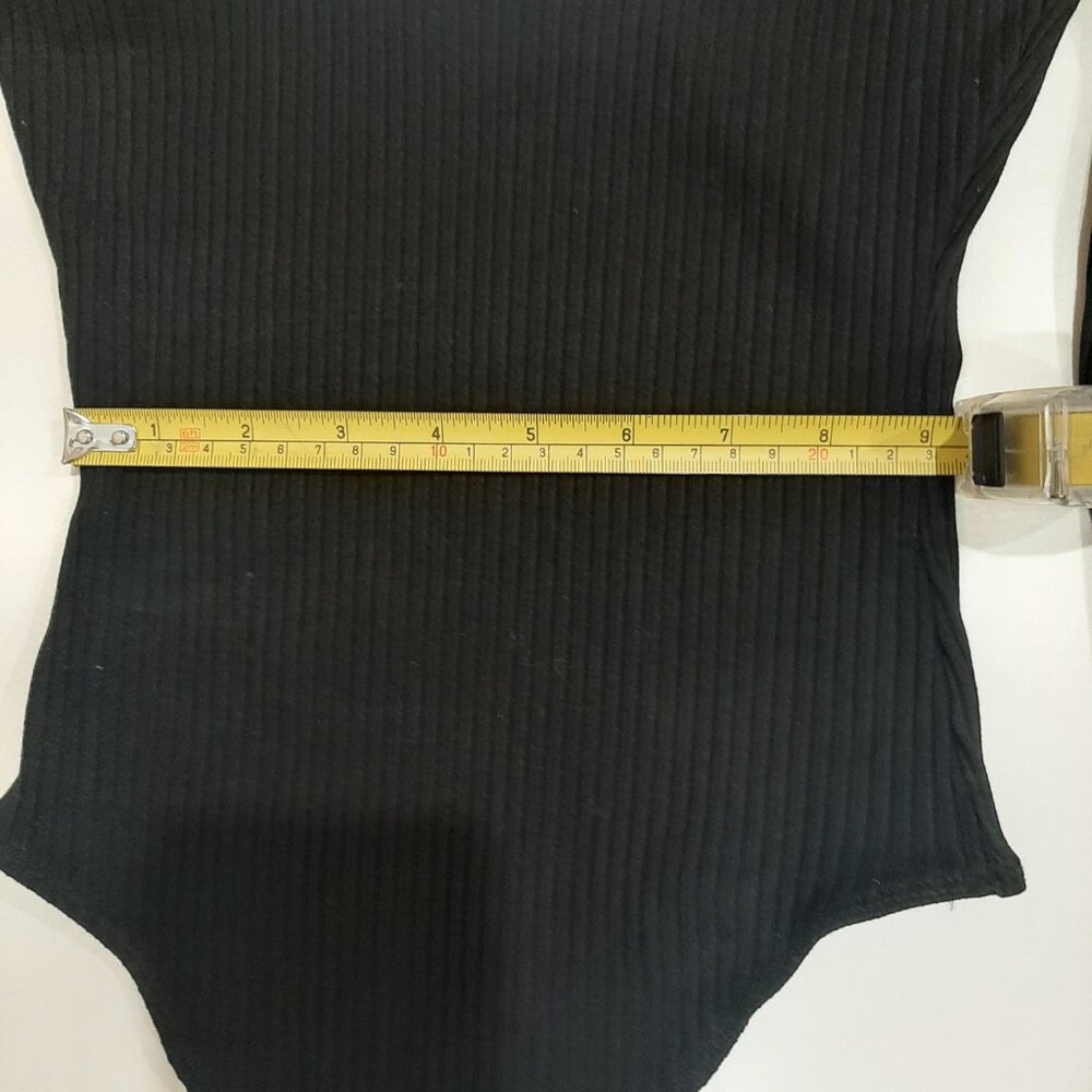 Wilfred Aritzia quiet luxury ribbed long sleeved balletcore bodycon bodysuit top - Picture 13 of 15